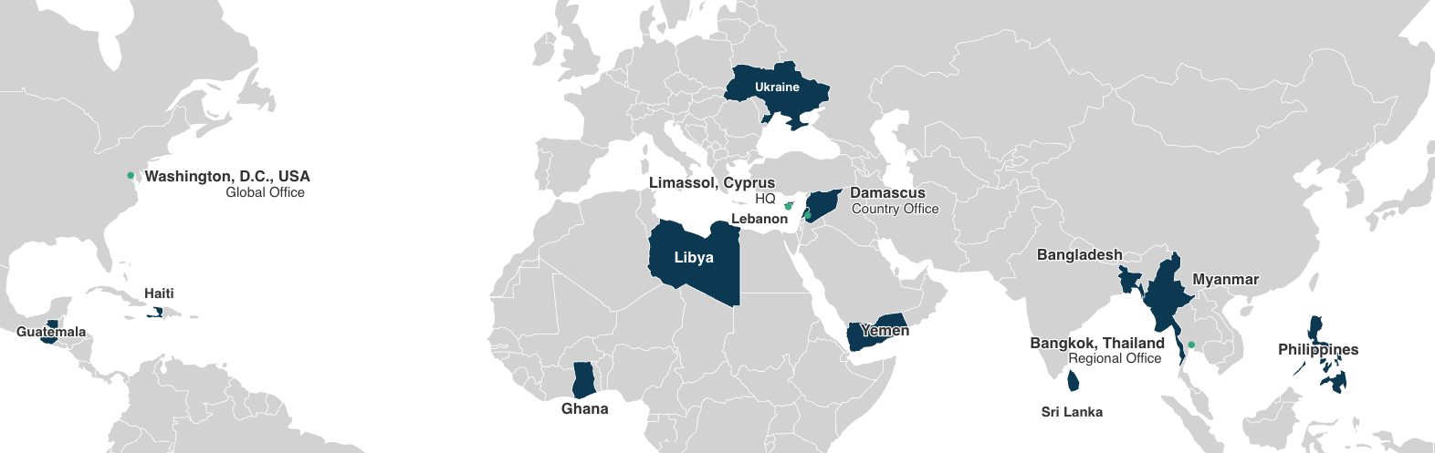 COAR global presence map