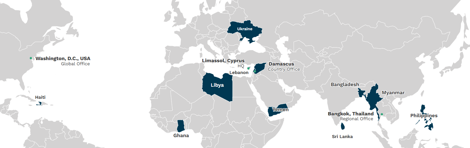 COAR global presence map