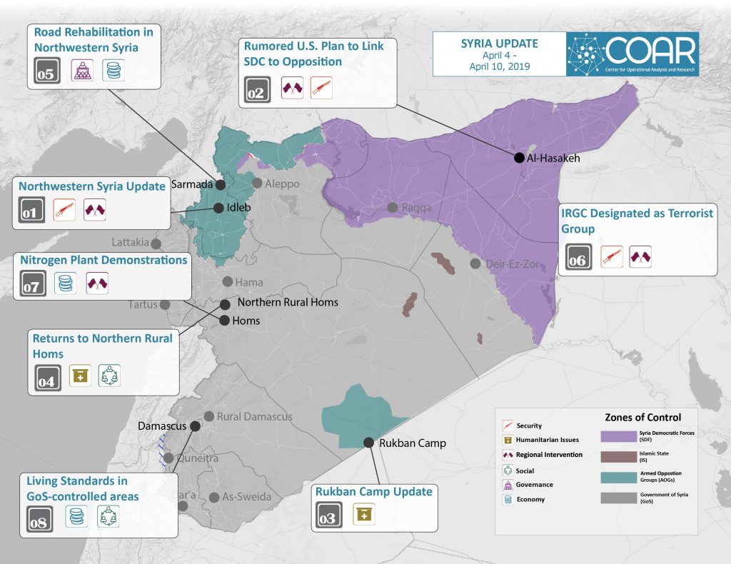 2019April 4-10 COAR Syria Update Map